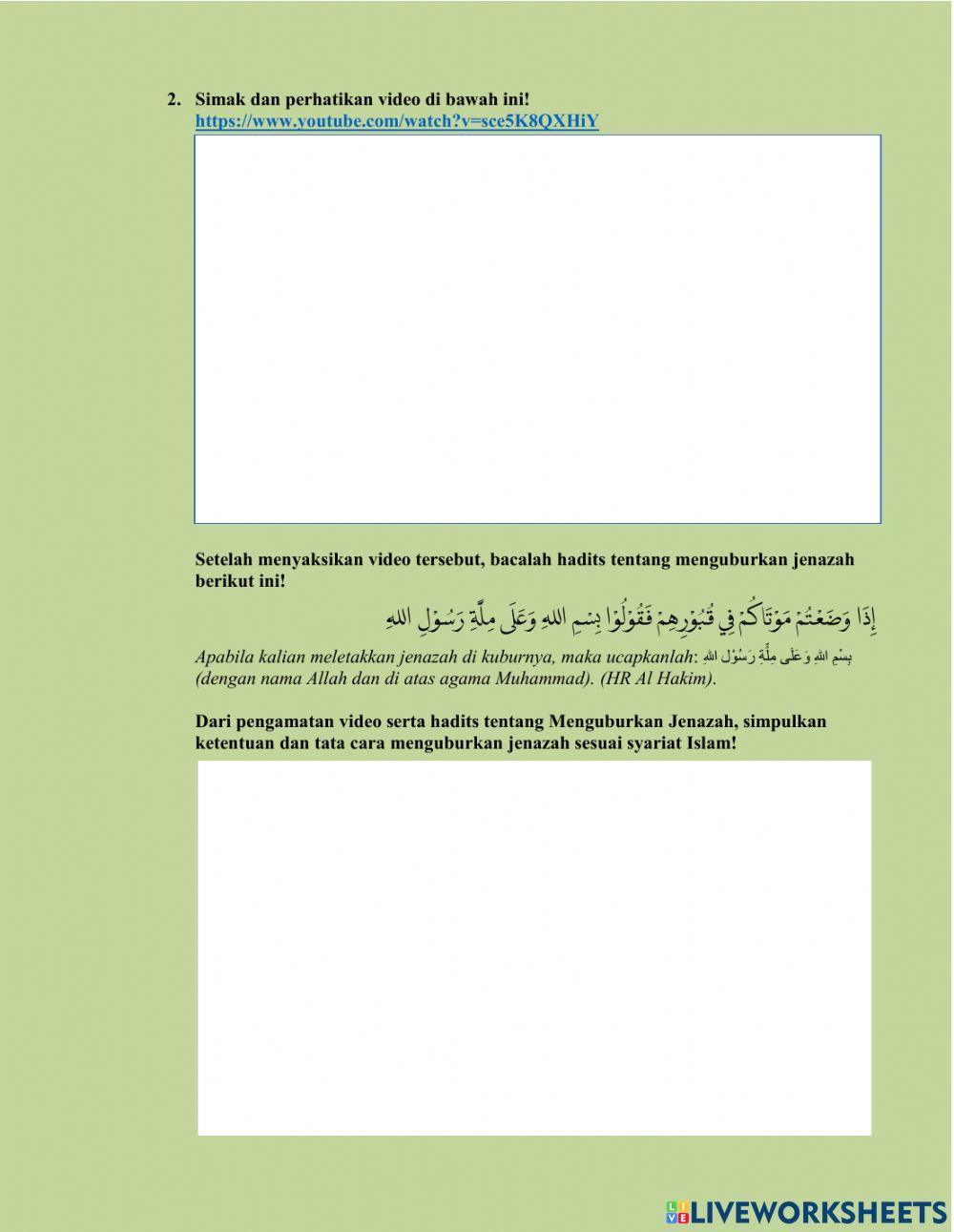 Pengurusan Jenazah Sub Materi Menyolatkan dan Menguburkan Jenazah