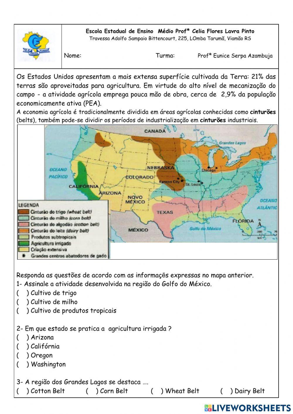 Economia Agrícola dos Estados Unidos