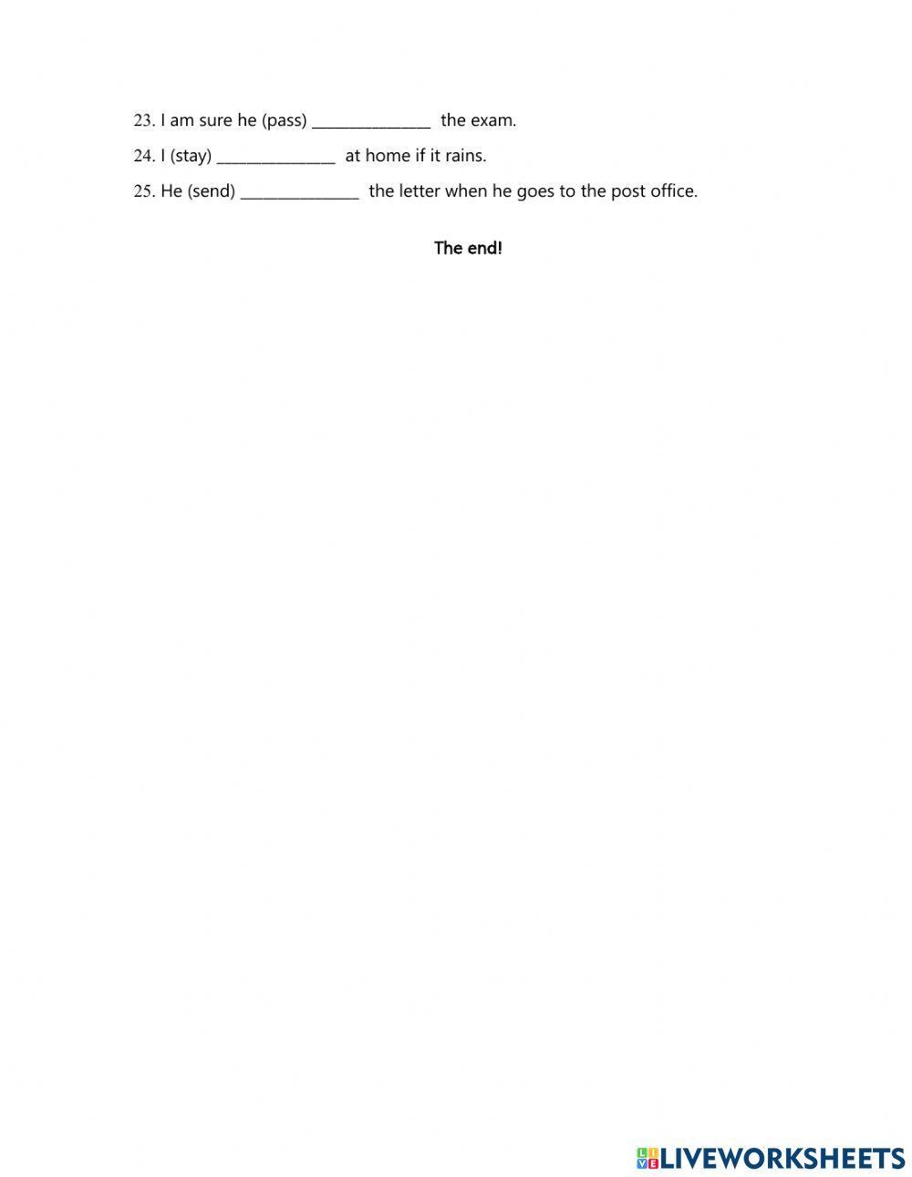 Present Simple Tense and Future simple Tense