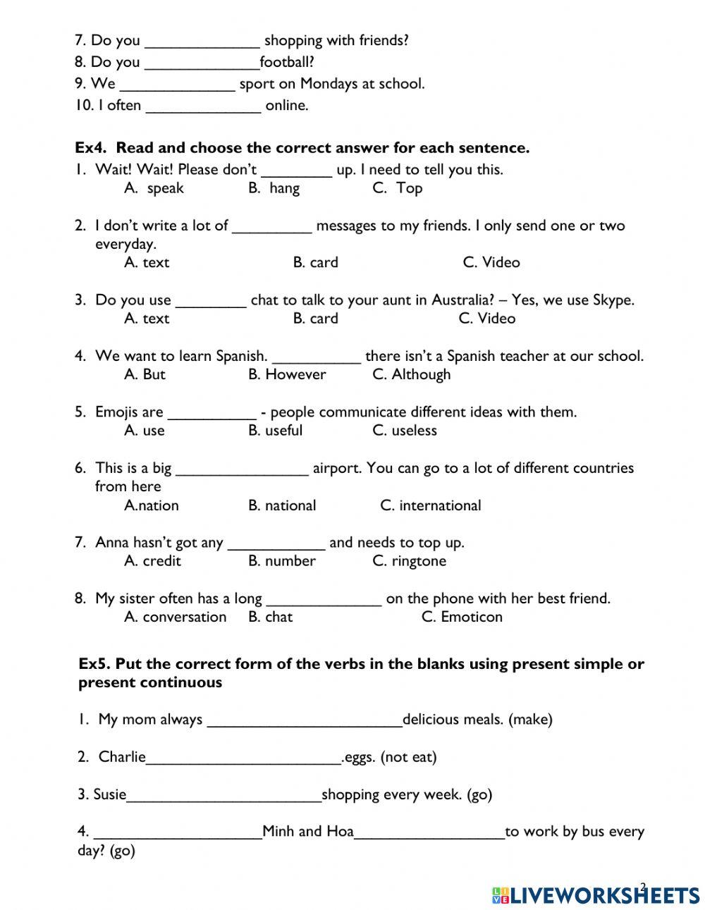 GRADE 7 - REVISION FOR FIRST MID TERM TEST