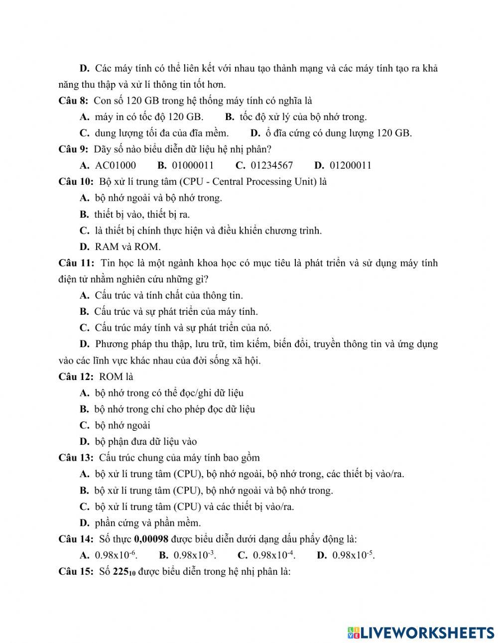 Bt worksheet for grade 3 | Live Worksheets