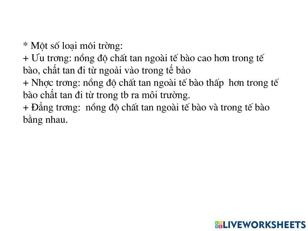 Vận chuyển các chất qua màng
