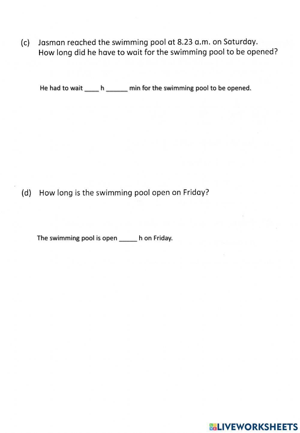 Interpreting Time Tables And Schedules