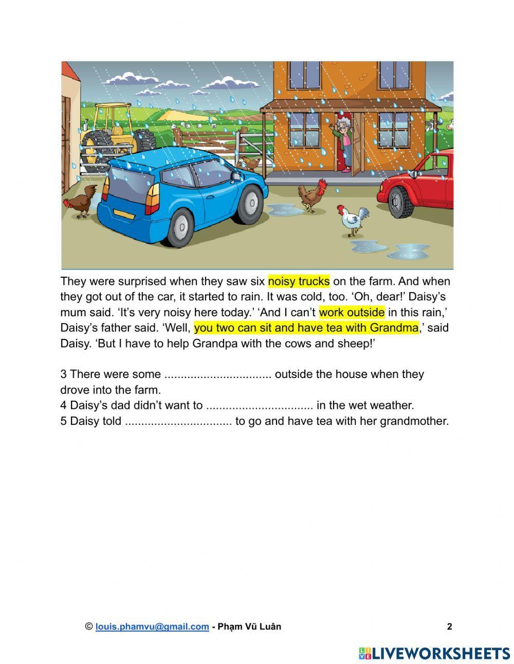 A1 Movers Reading & Writing Part 5 – Sample Papers