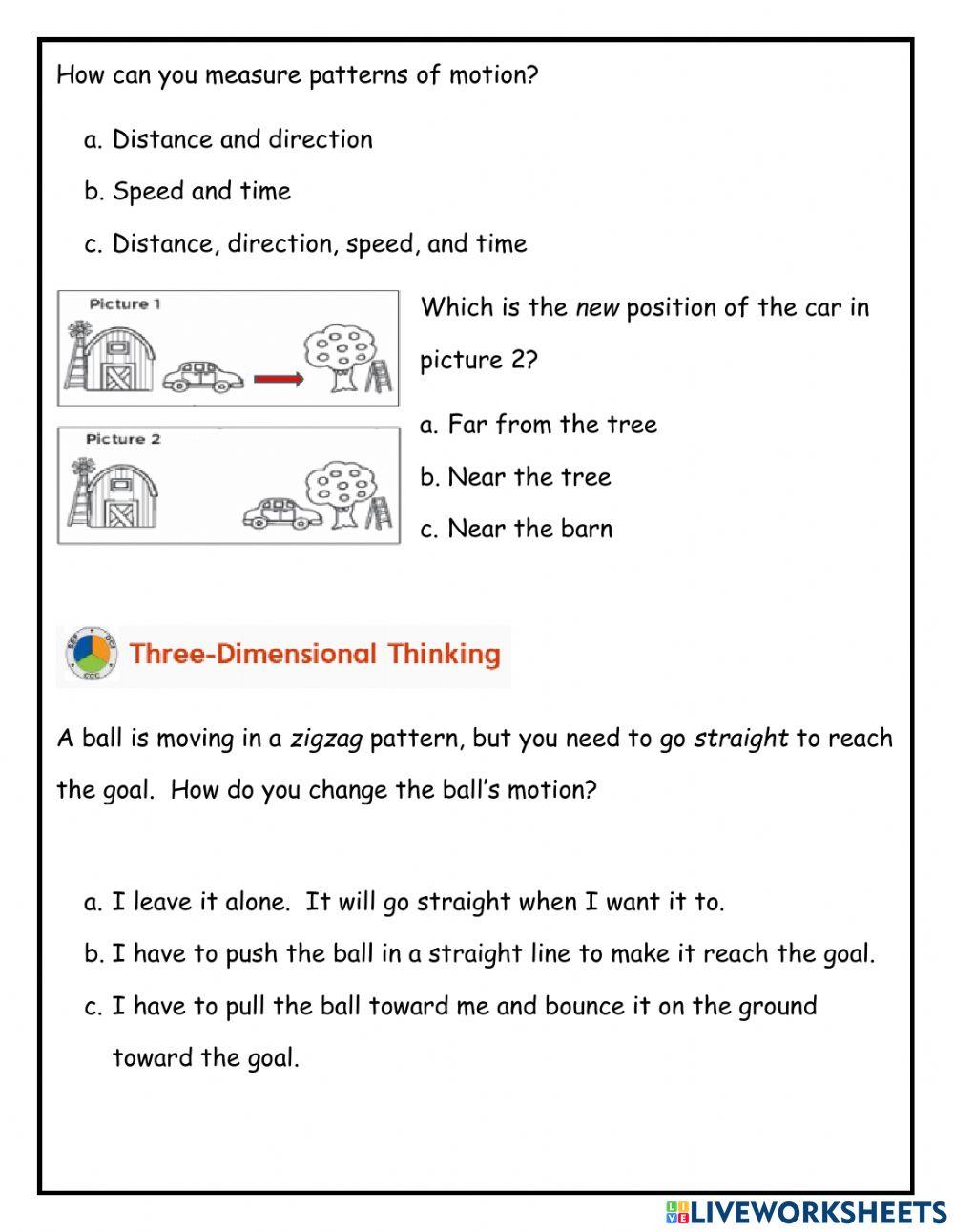 Gr 3 Science - Unit 1 Lesson 1 - MOTION Review
