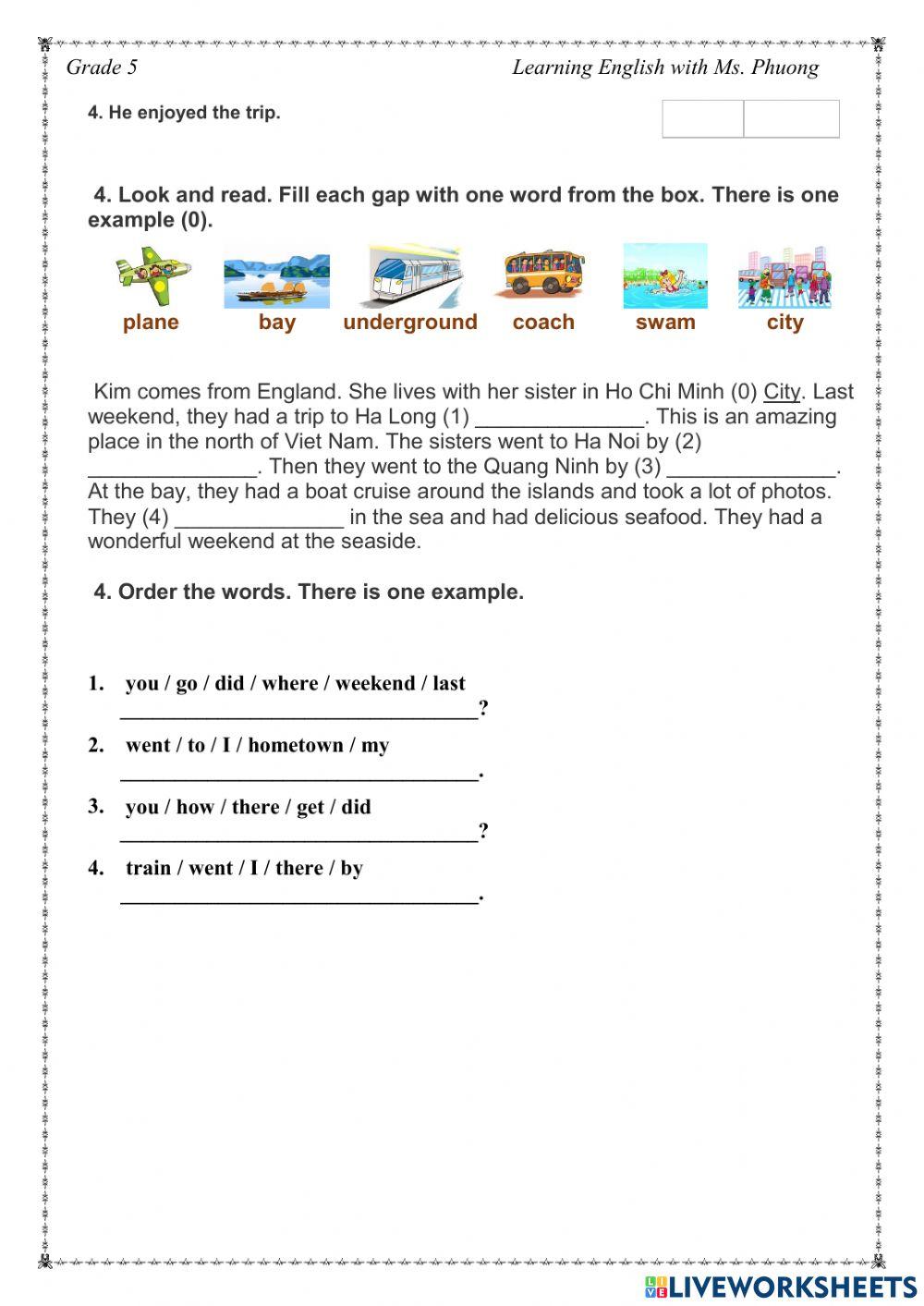 English 5 - Unit 3 - Test 1