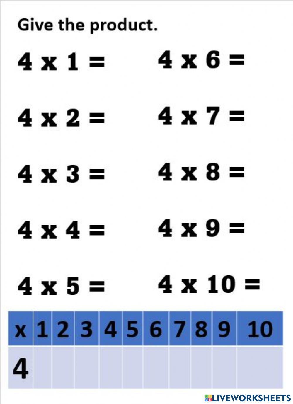 Multiplication by 4