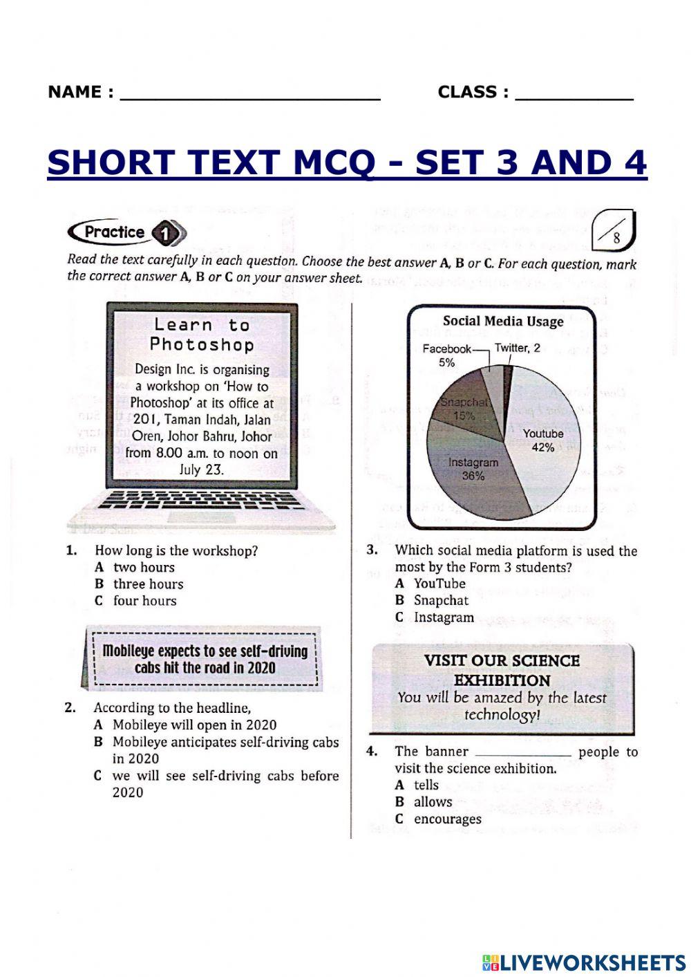 Short text mcq