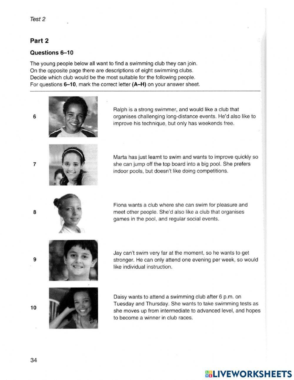 Pet - reading test 2