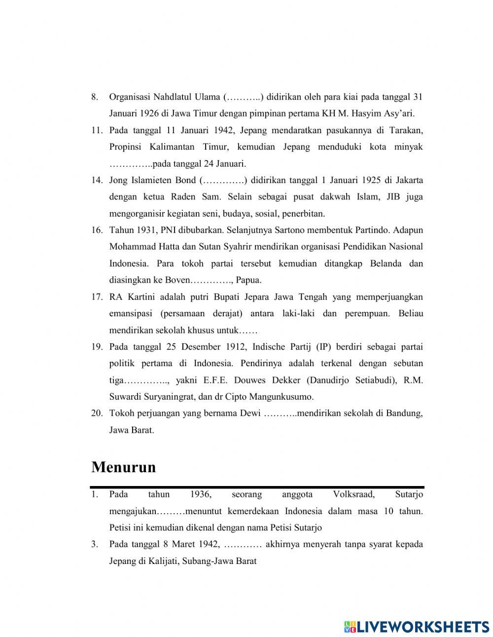 Crossword IPS Bagian C Ke 58