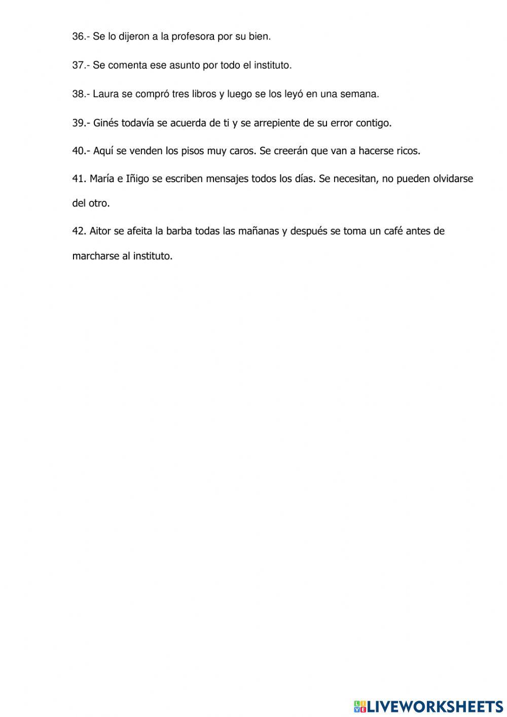 Sintaxis - Valores de se (2)