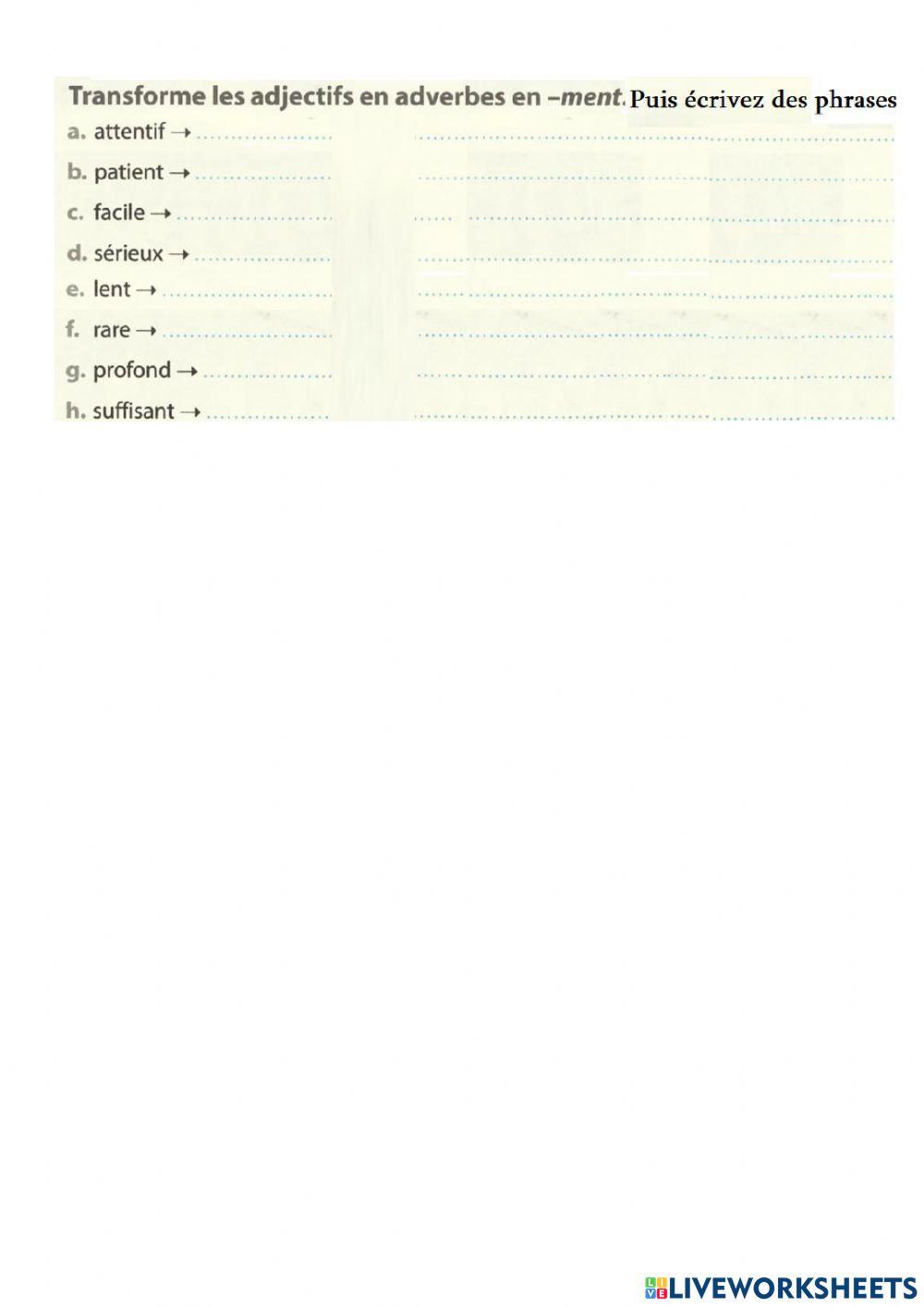 Devoir, module 4 leçon 4.