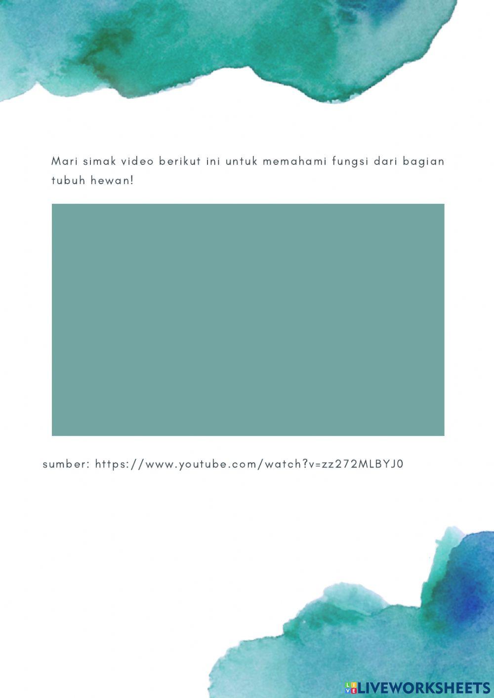 Bagian dan Fungsi Tubuh Hewan