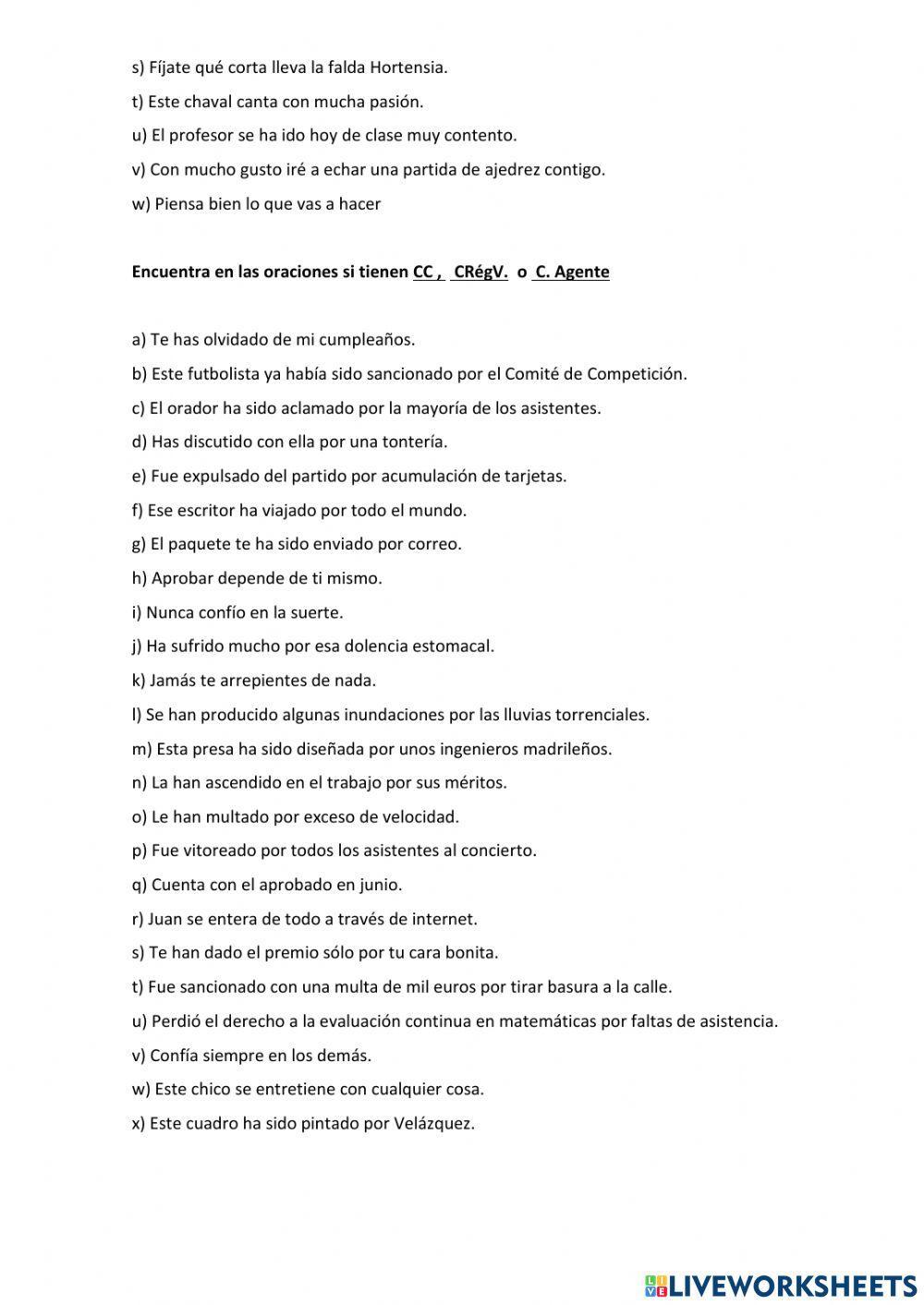 Funciones Sintácticas