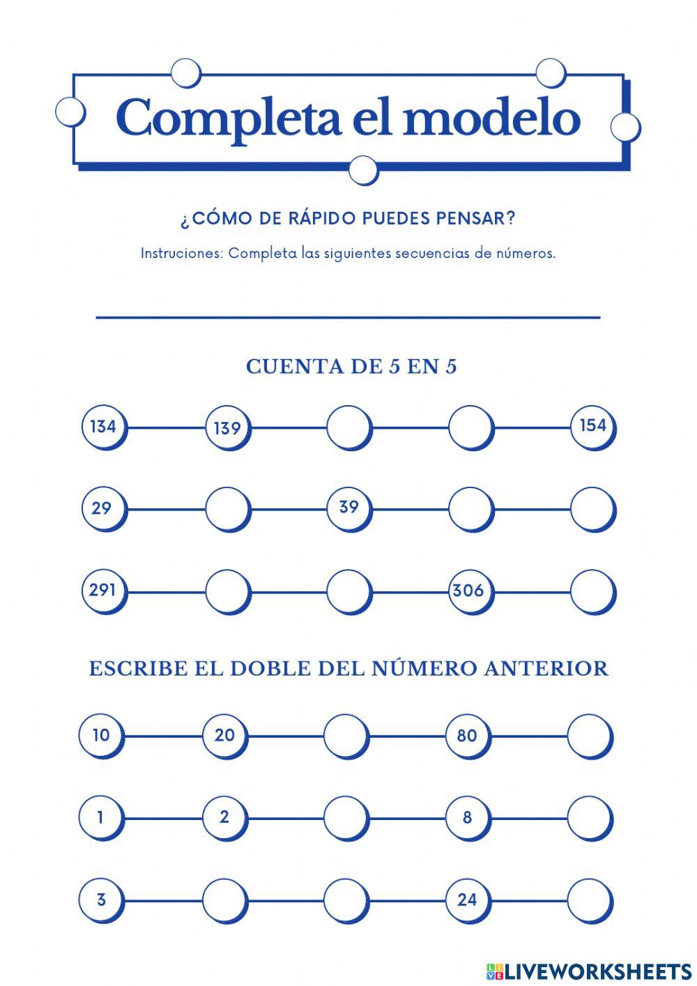 Completa la secuencia