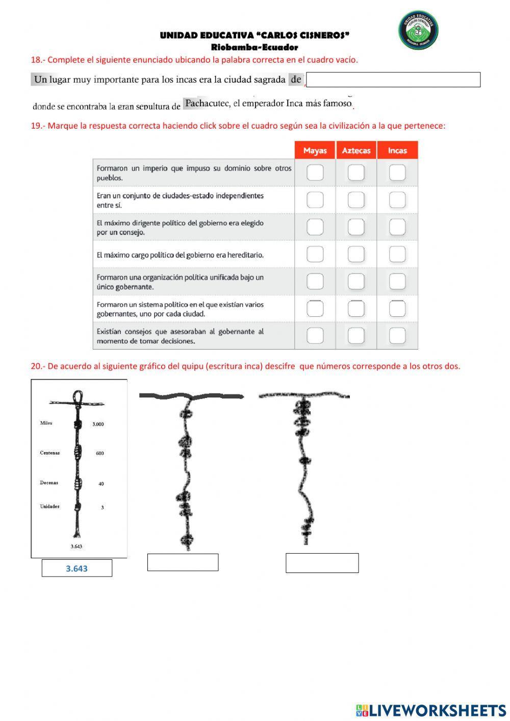 Civilizaciones prehispánicas