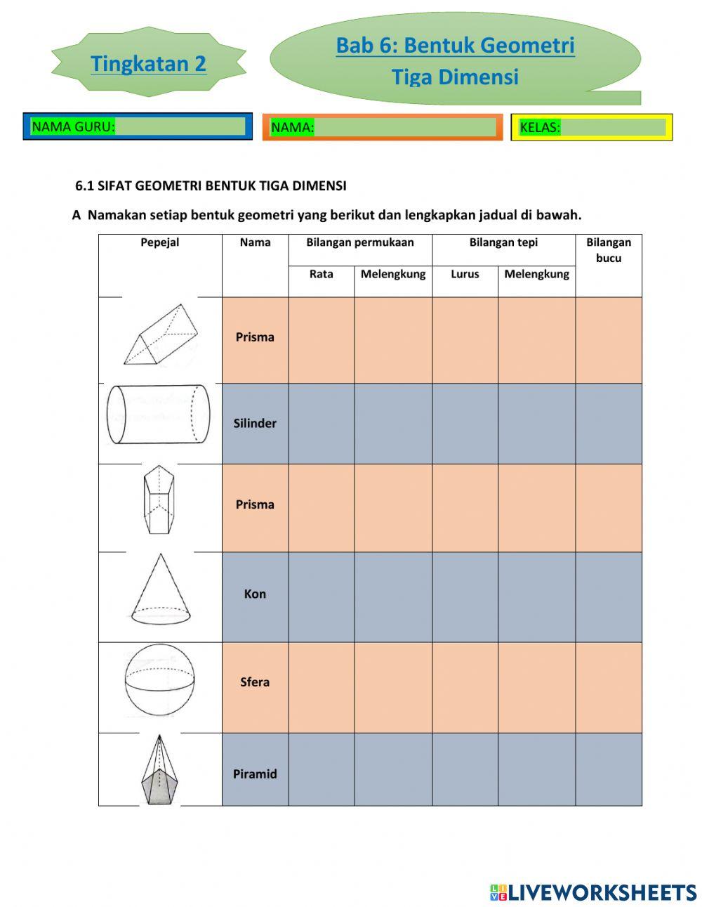 Bab 6 t2 bentuk geometri tiga dimensi
