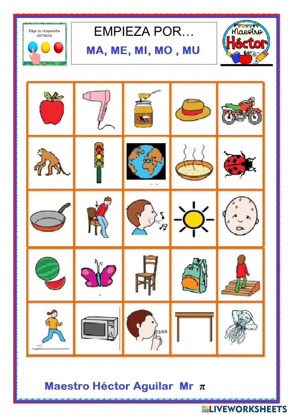 Comienza con: ma me mi mo mu