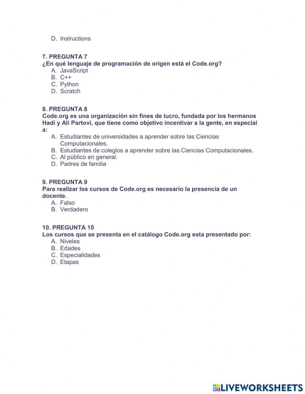 Programacion code org