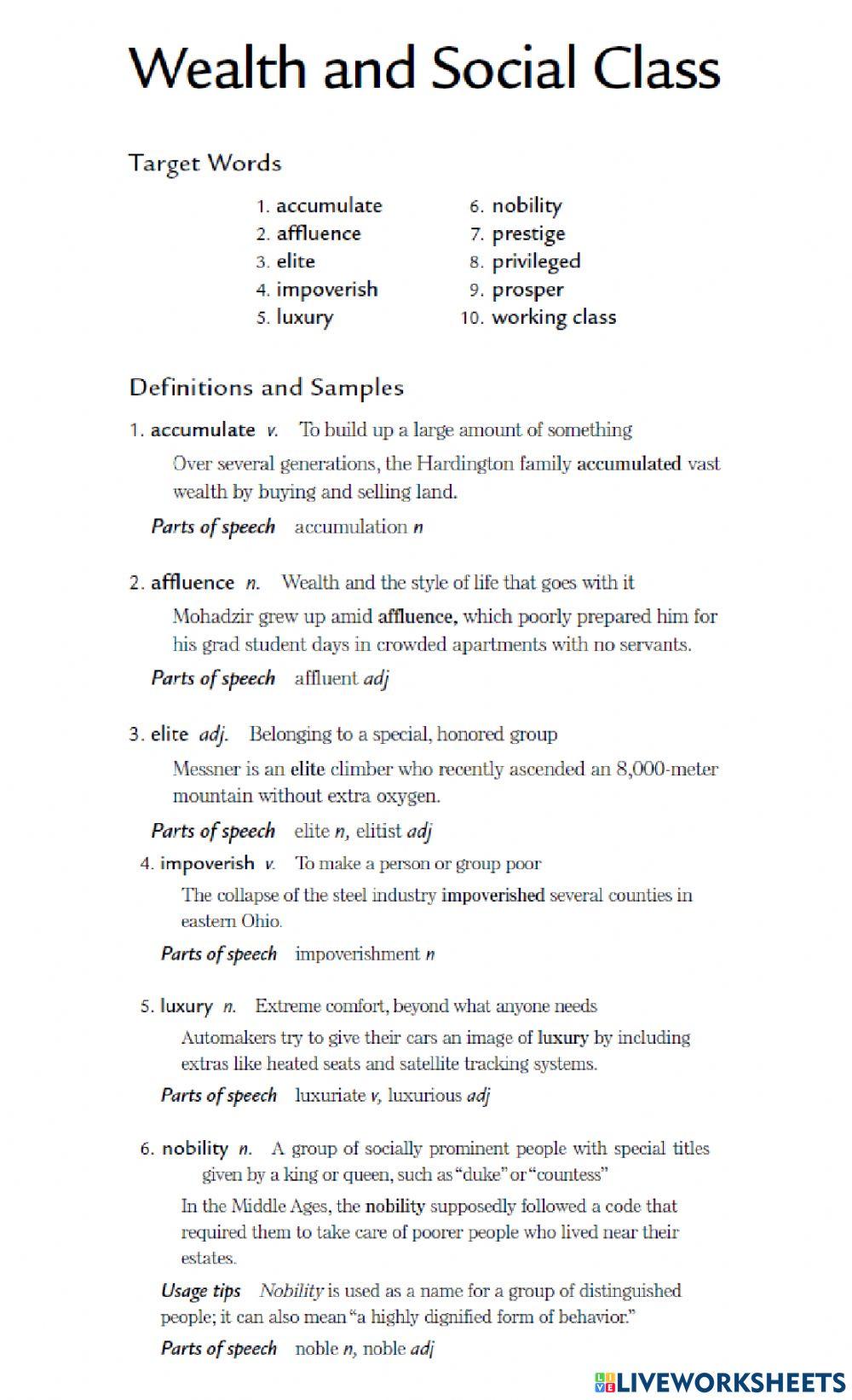 Itp vocabulary L20-21