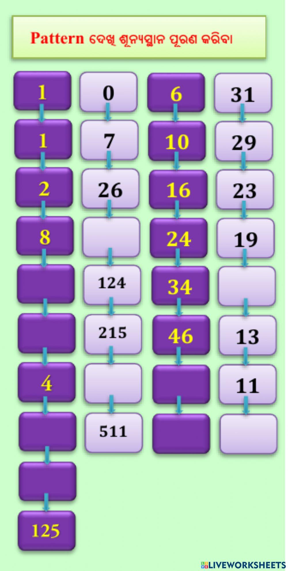 Reasoning worksheet - 1 senior