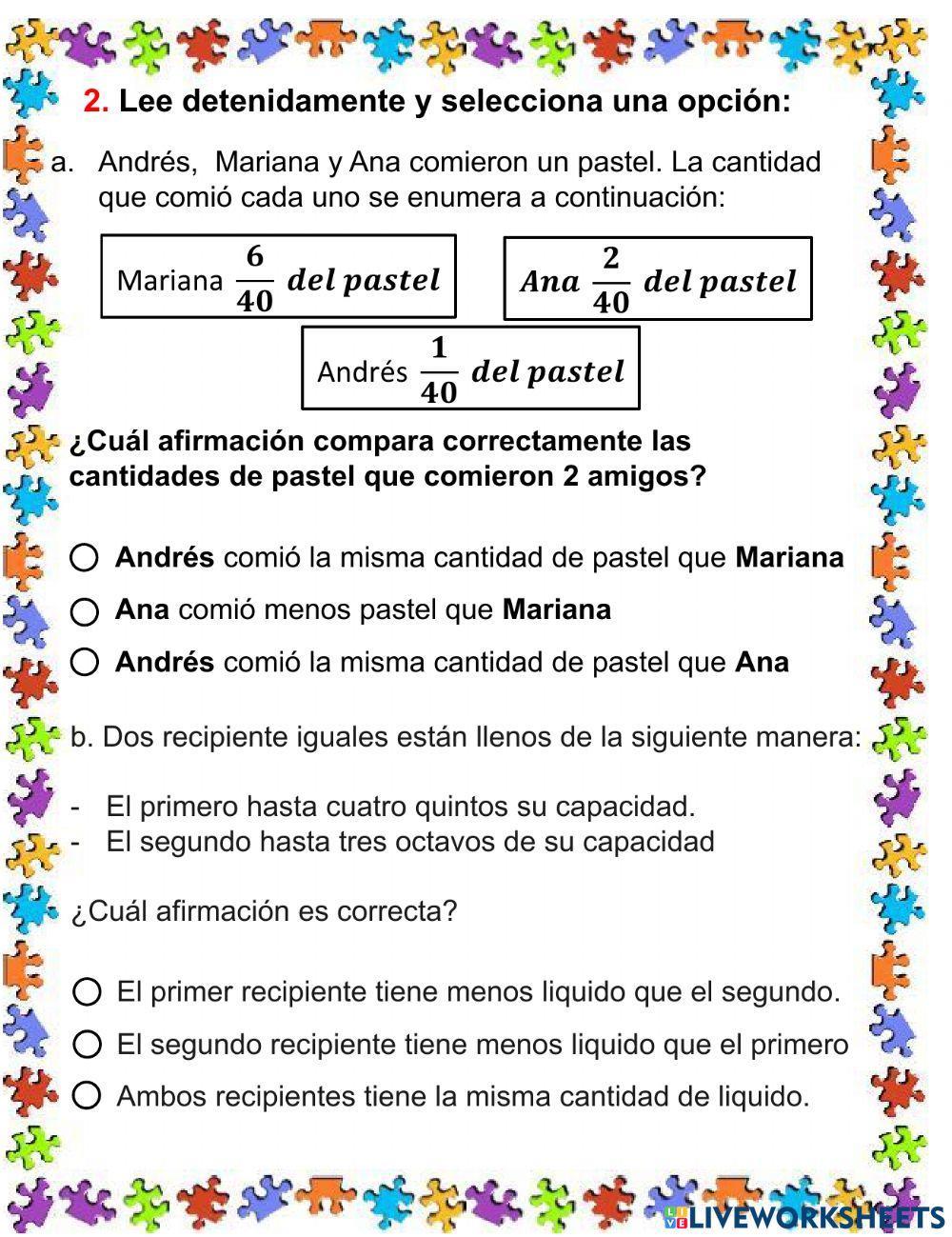 Relación de orden entre facciones