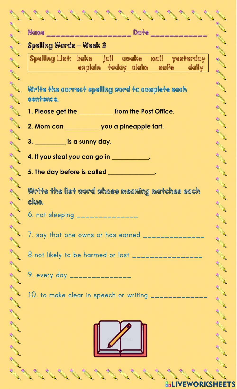 Spelling - Long Vowel A Sound