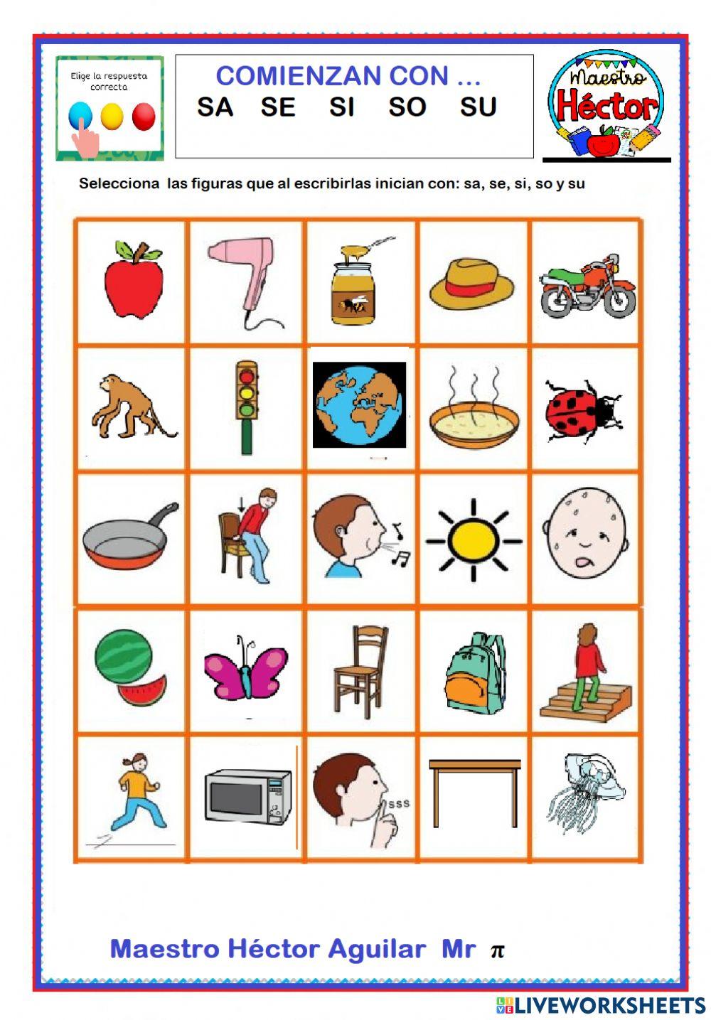 Comienzan con sa se si so su