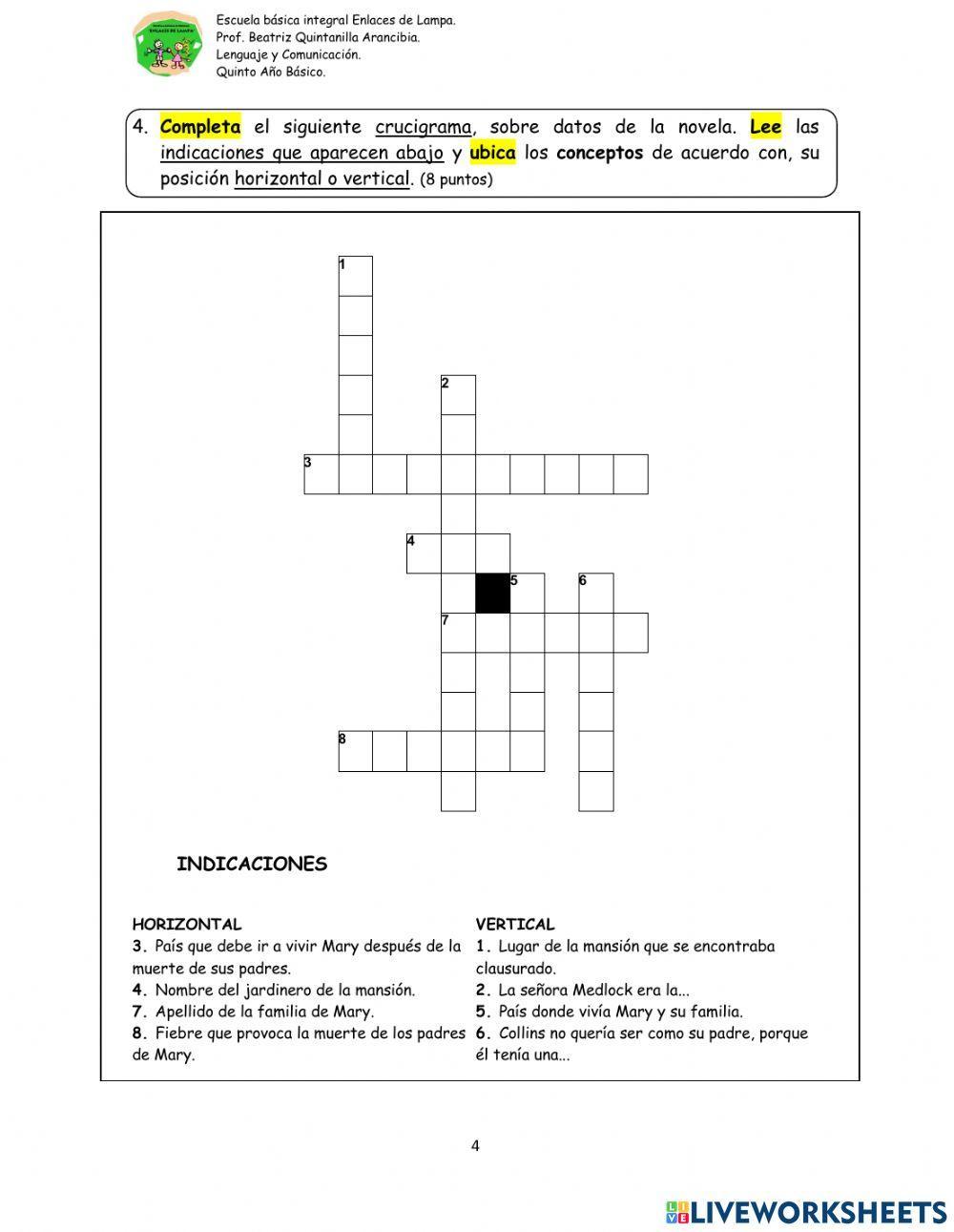 Guía de proceso lectura complementaria el jardín secreto