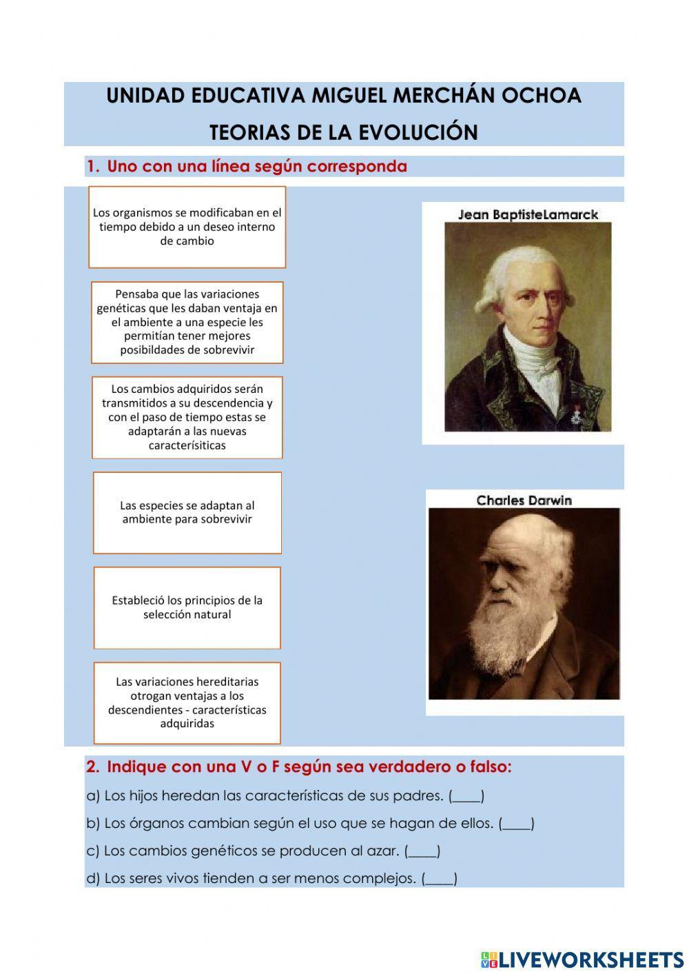 Darwin y lamarck