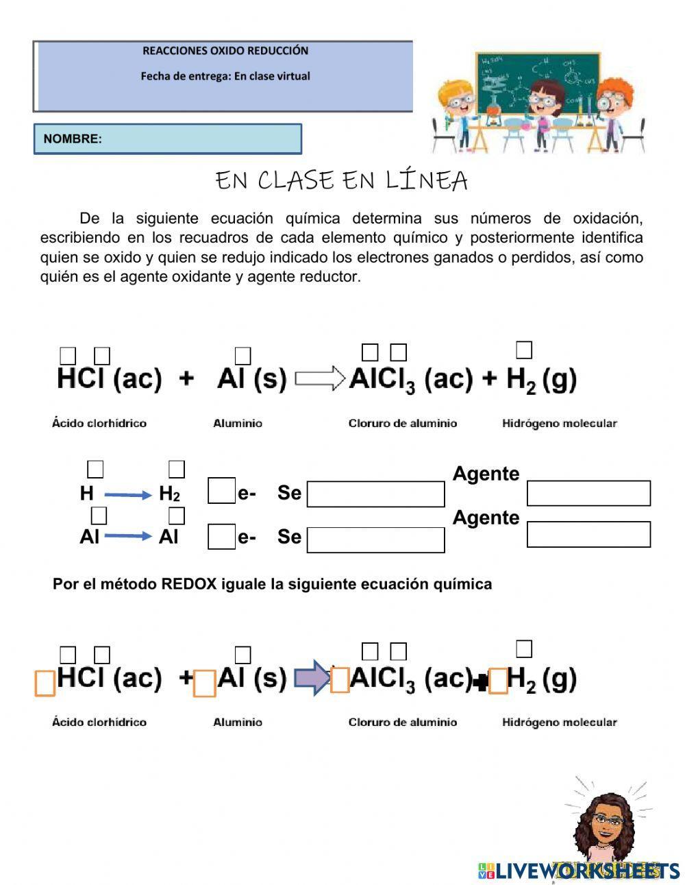 Balanceo de reacciones químicas