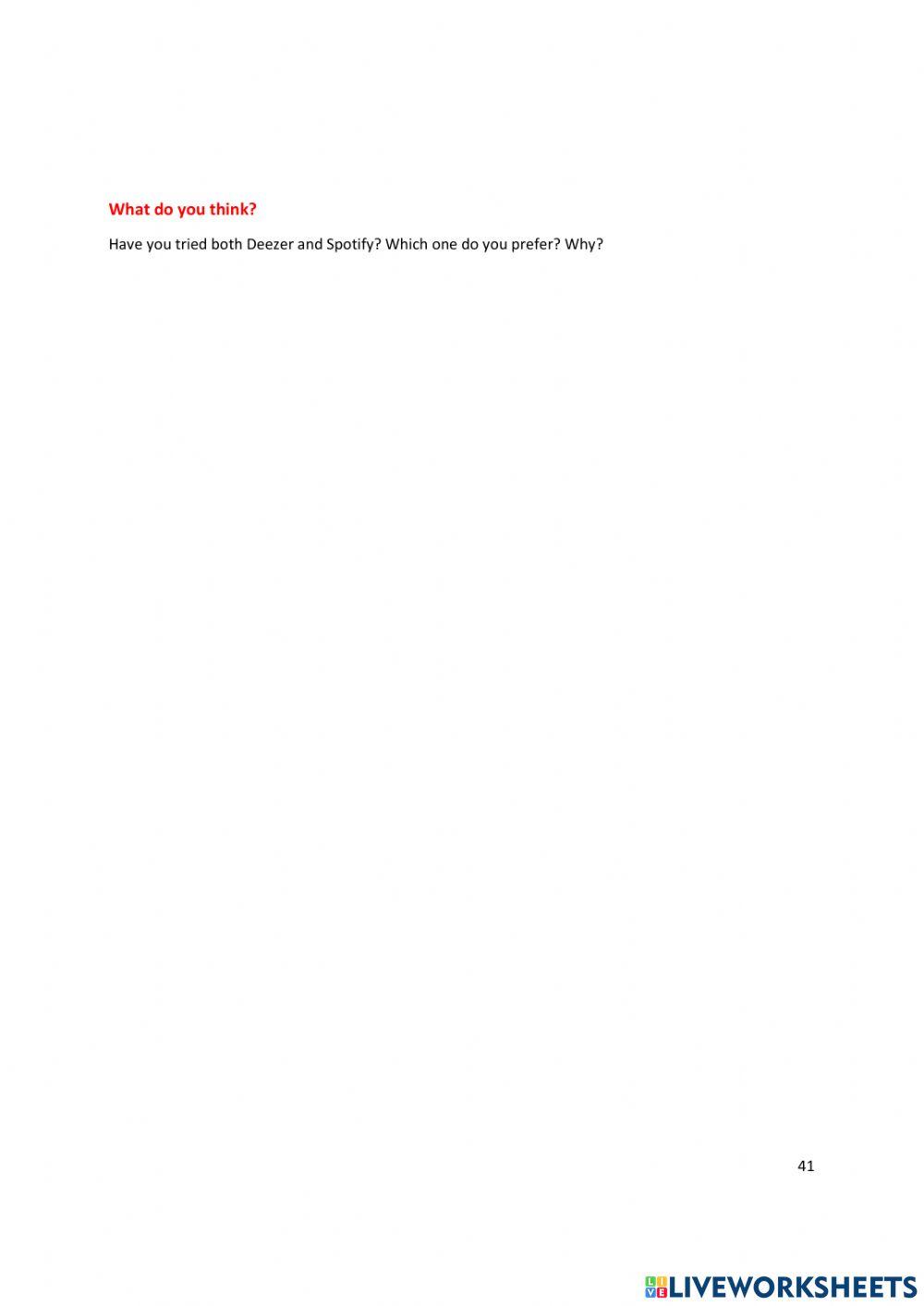 Unit 4 Reading 2 DEEZER