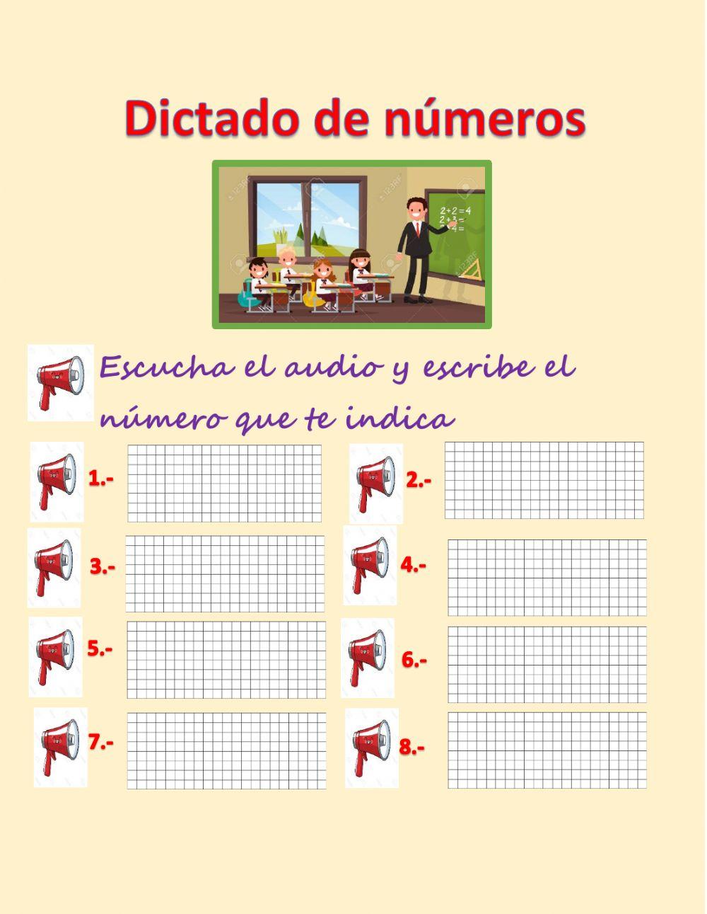 Dictado de cantidades