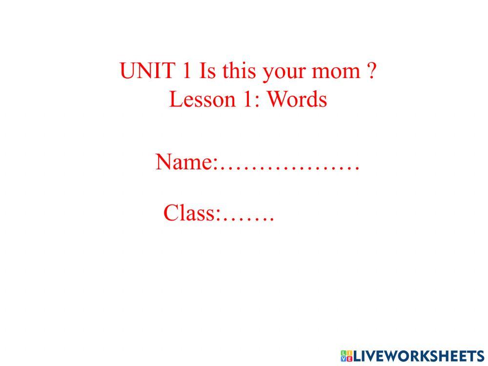 Unit 6 lesson 1grade 3