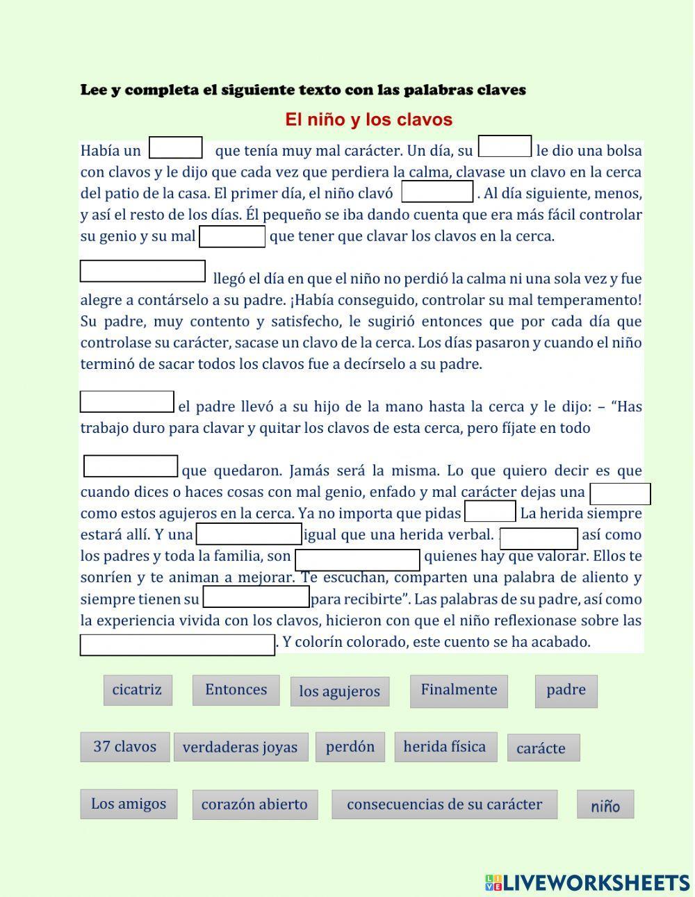 La fabula y el cuento con sus partes