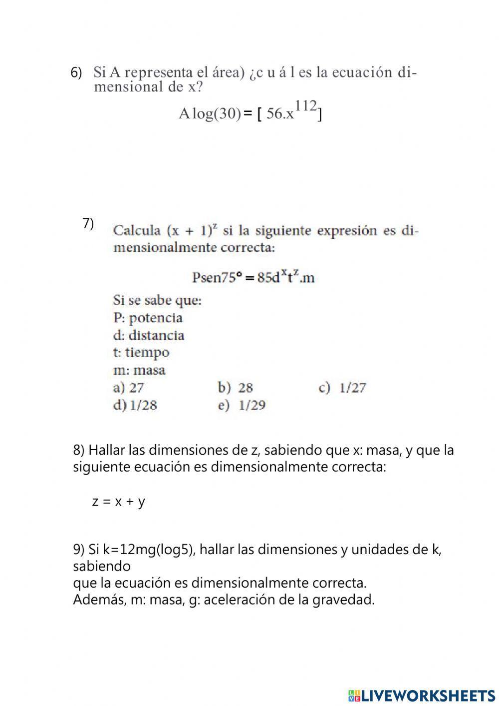 Análisis Dimensional