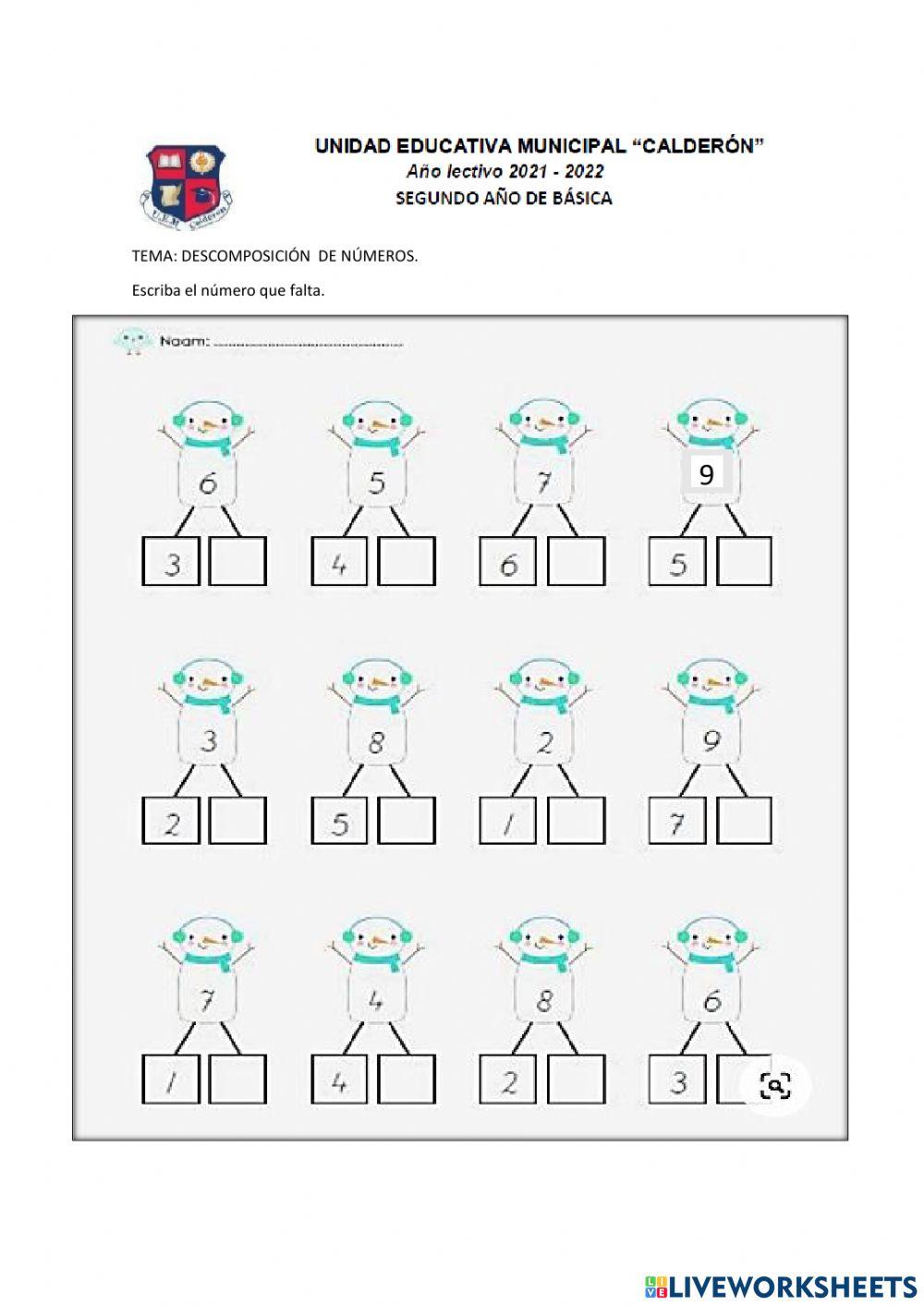 Descomposición de números