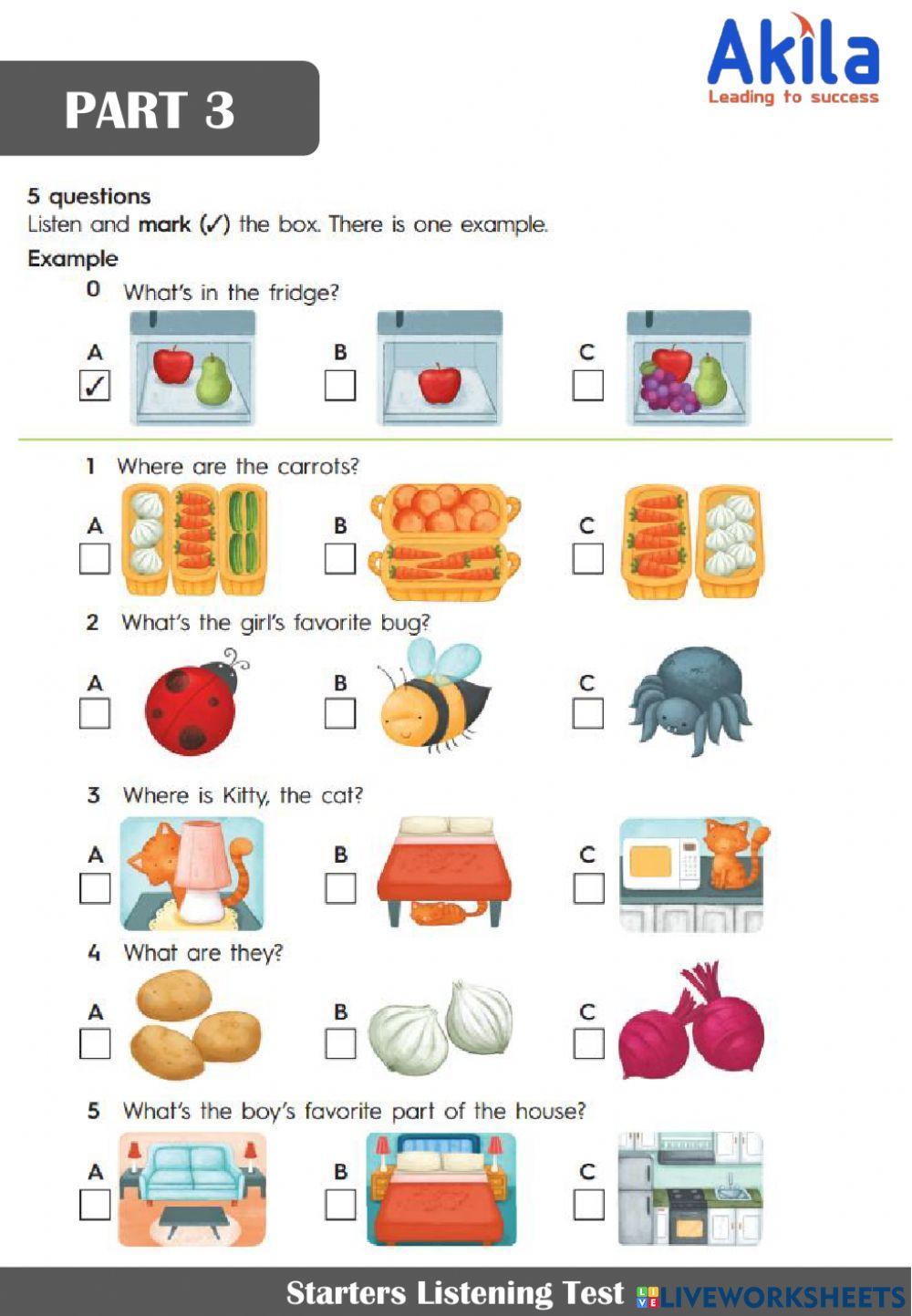Starters 7 HW 24 10 online exercise for Live Worksheets