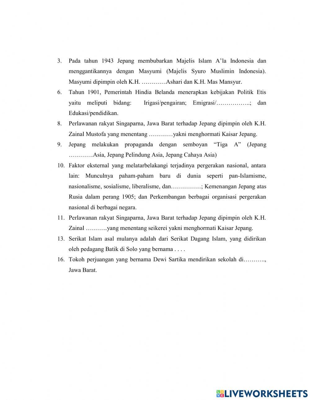 Crossword IPS Bagian C Ke 64 worksheet Live Worksheets