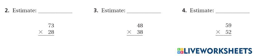 Multiply using regrouping