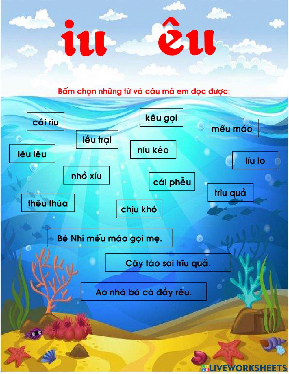 Học vần iu êu