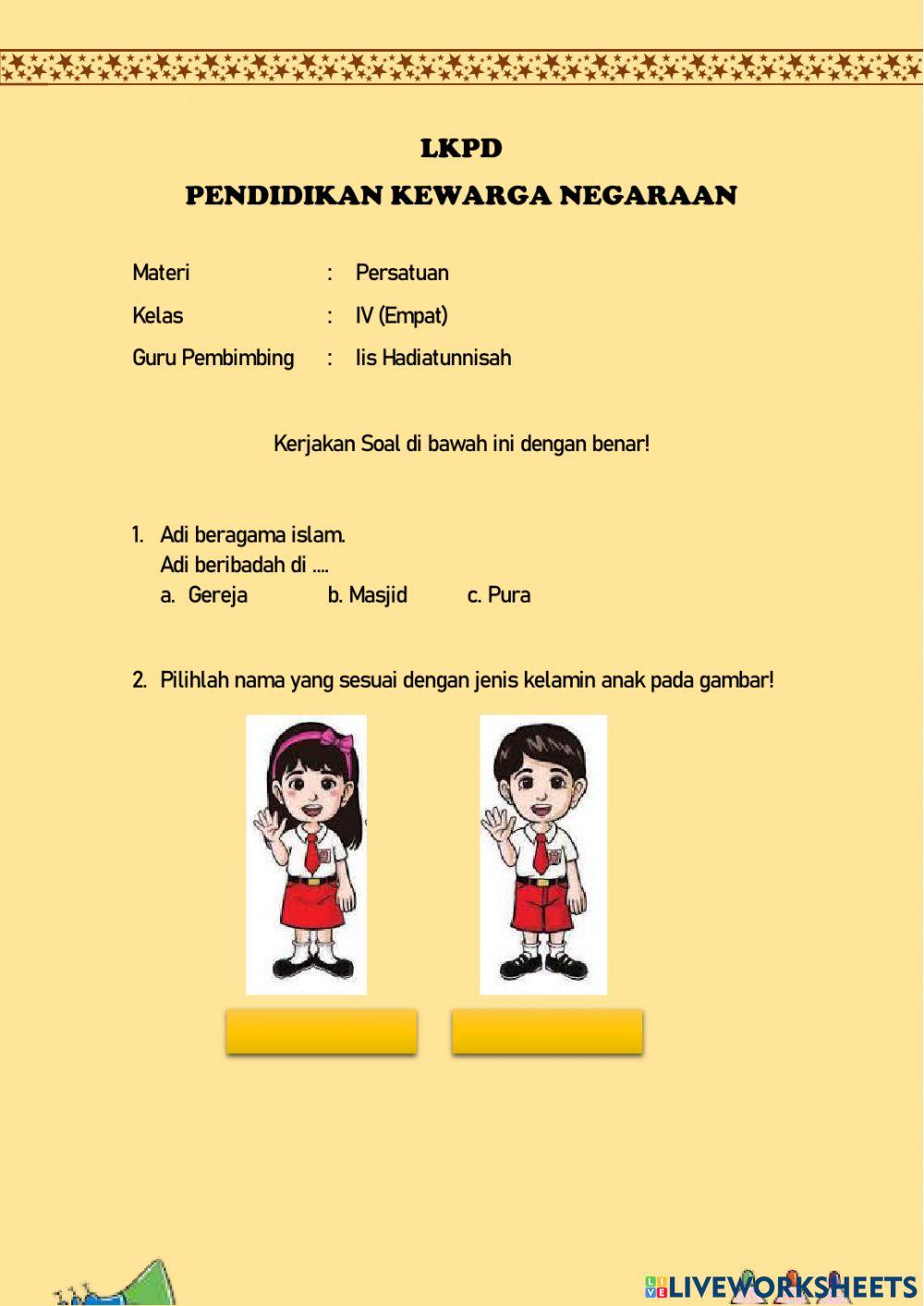 LKPD Pendidikan Kewarga Negaraan