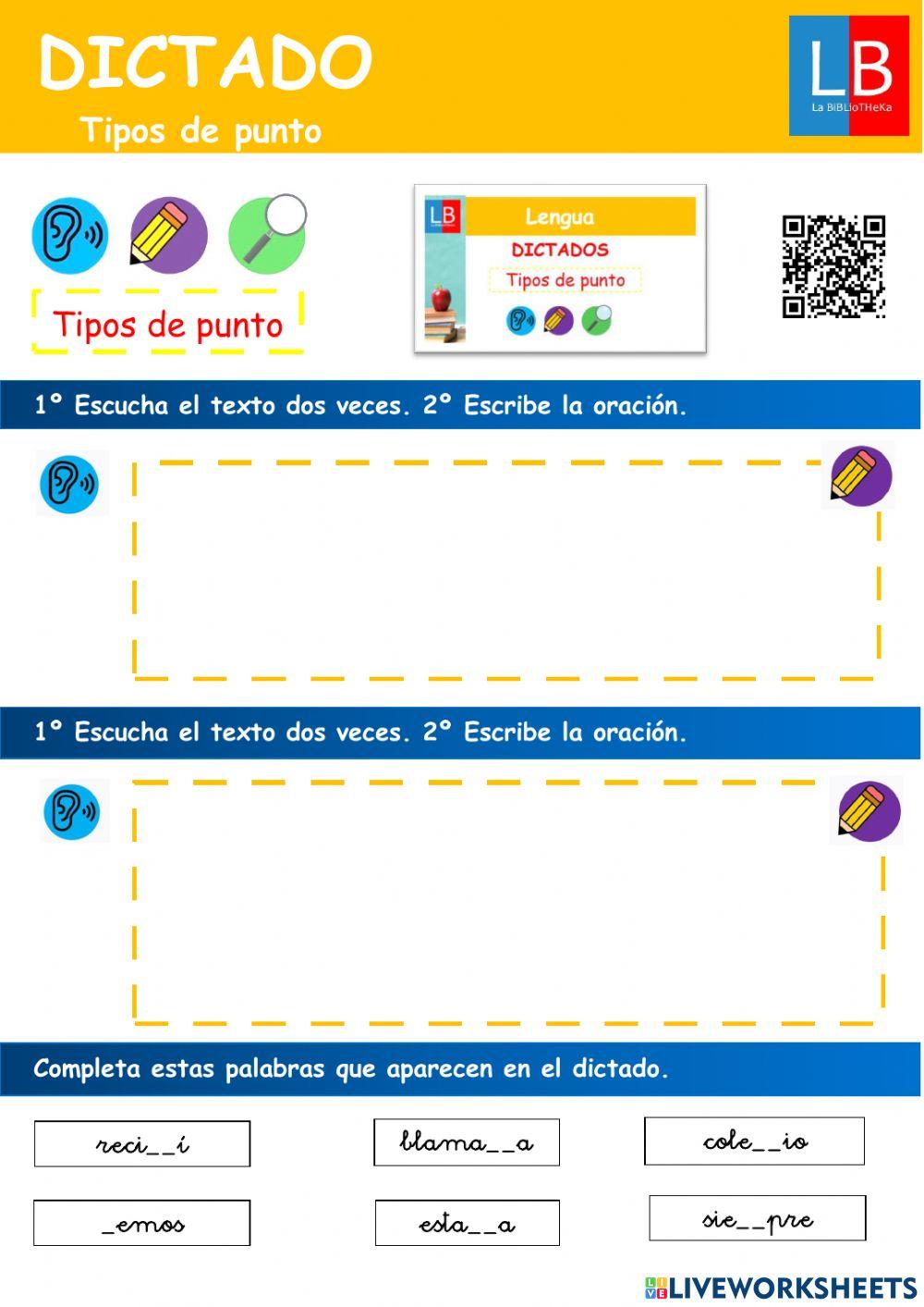 DICTADO. Tipos de puntos.