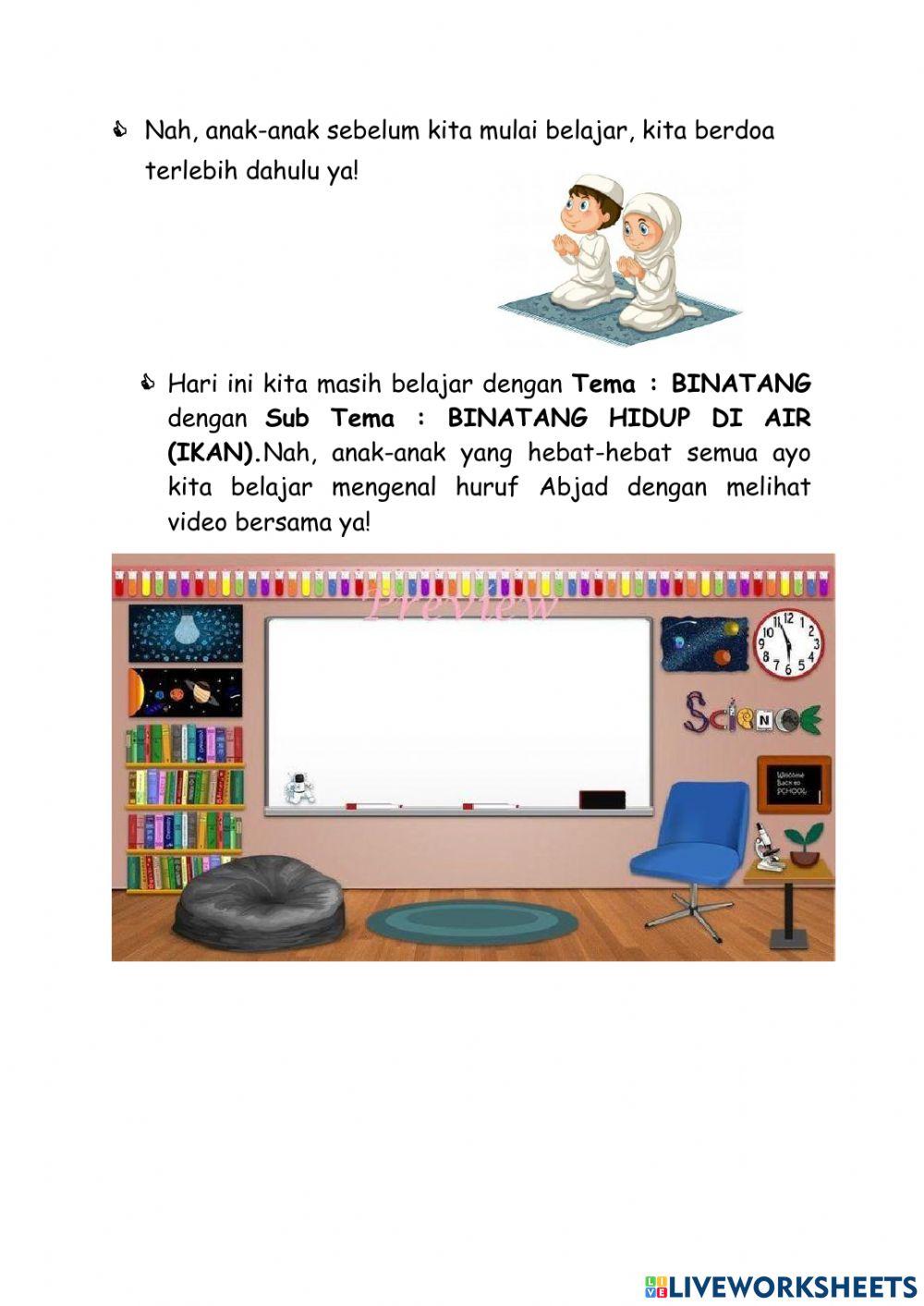 Tema binatang hidup di air