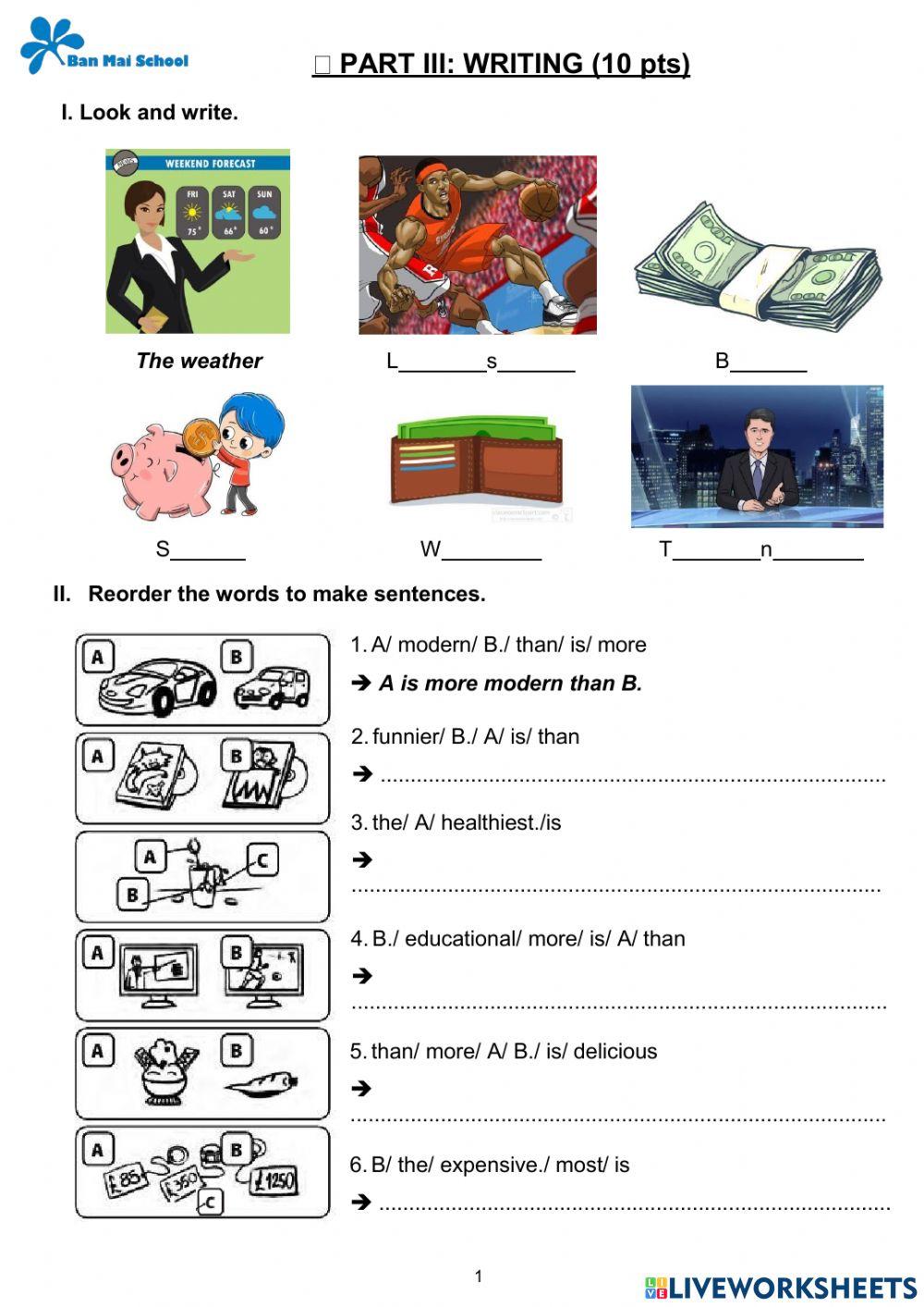 Mid term 1 - writing