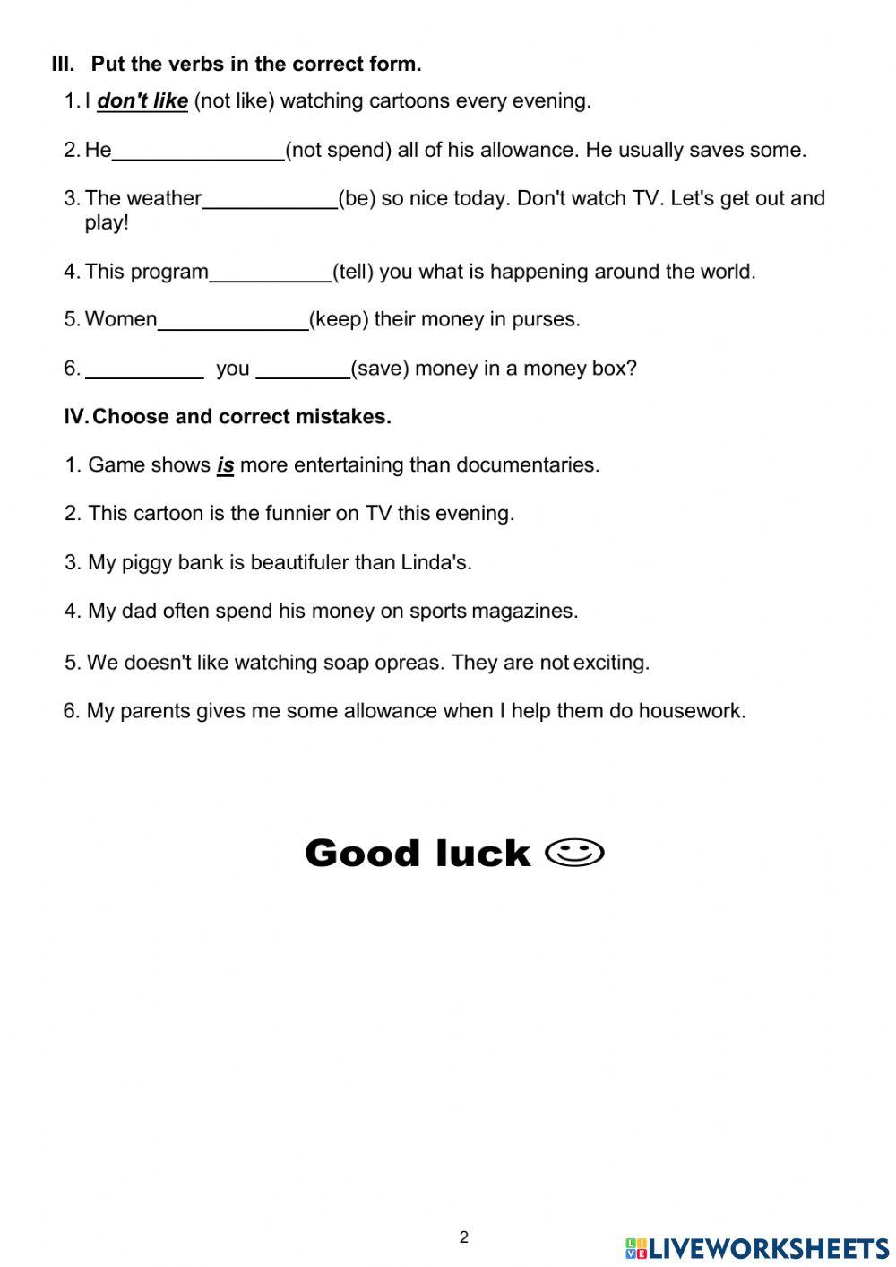 Mid term 1 - writing