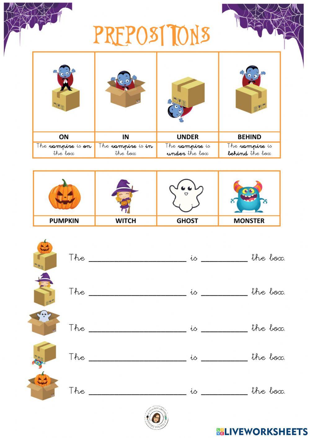 Prepositions in halloween