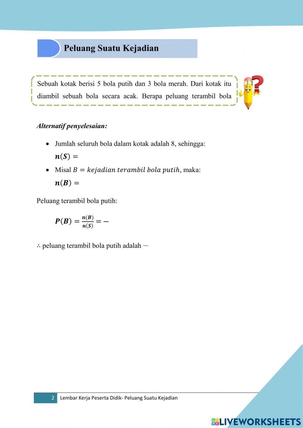 LKPD- Peluang Suatu Kejadian