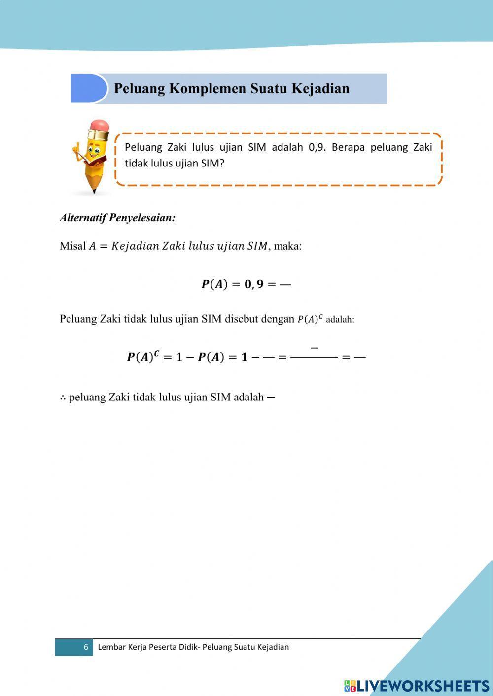 LKPD- Peluang Suatu Kejadian