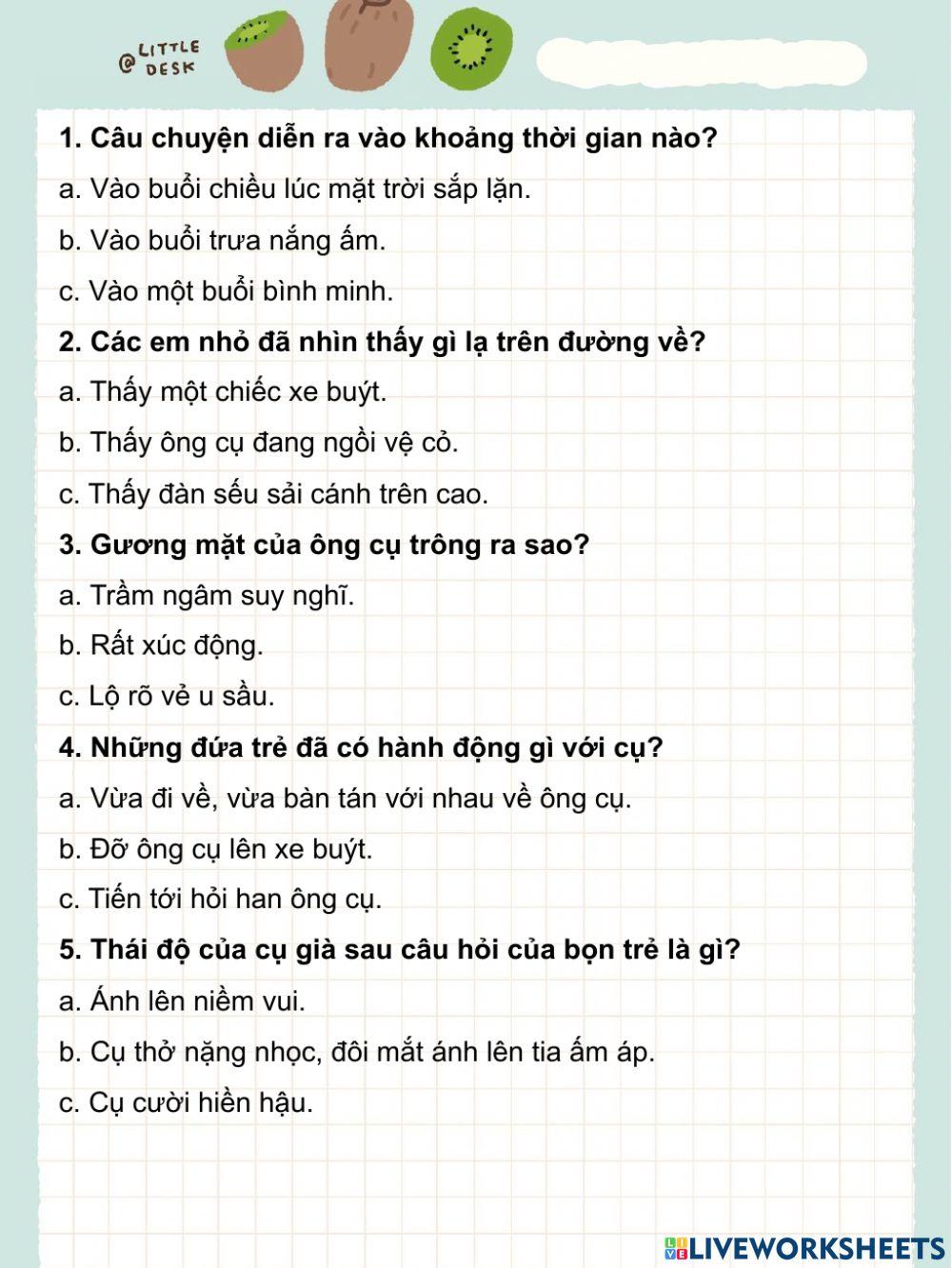 Các em nhỏ và cụ già